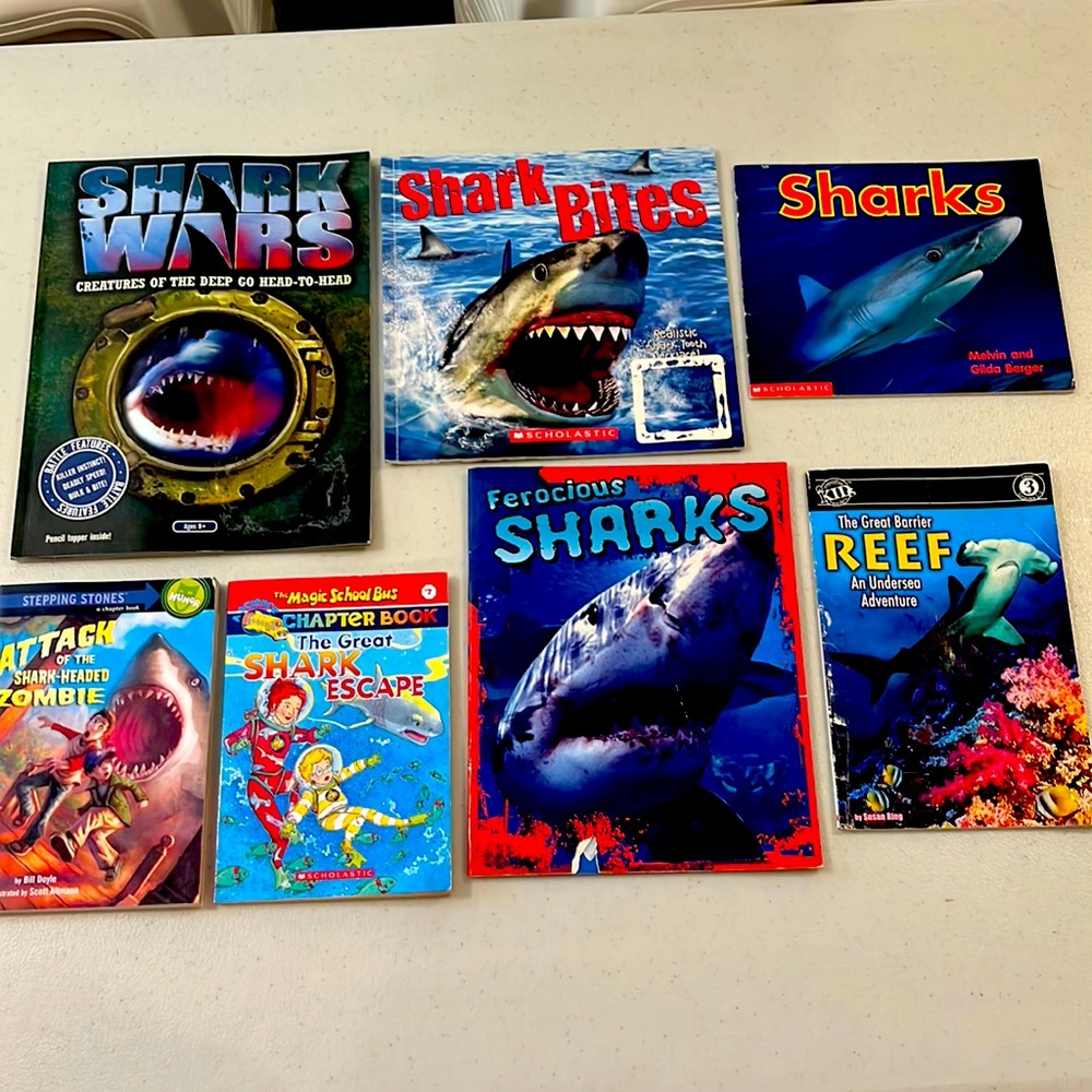 7 Shark/Under Sea Books
